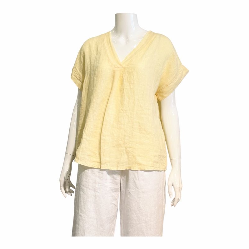 86520 Leinen Blusenshirt gelb MARTA DU CHATEAU
