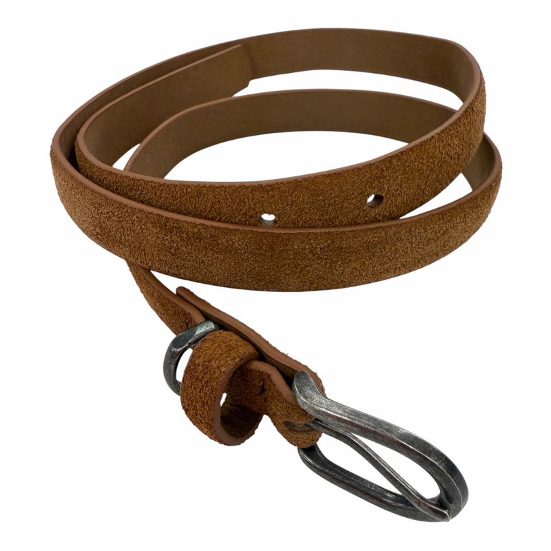 Schmaler Wildledergürtel braun YAYA