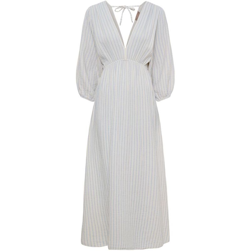 84642 feminines Stripe Kleid sky blue burro MARTA DU CHATEAU 84642 feminines Stripe Kleid sky blue burro MARTA DU CHATEAU