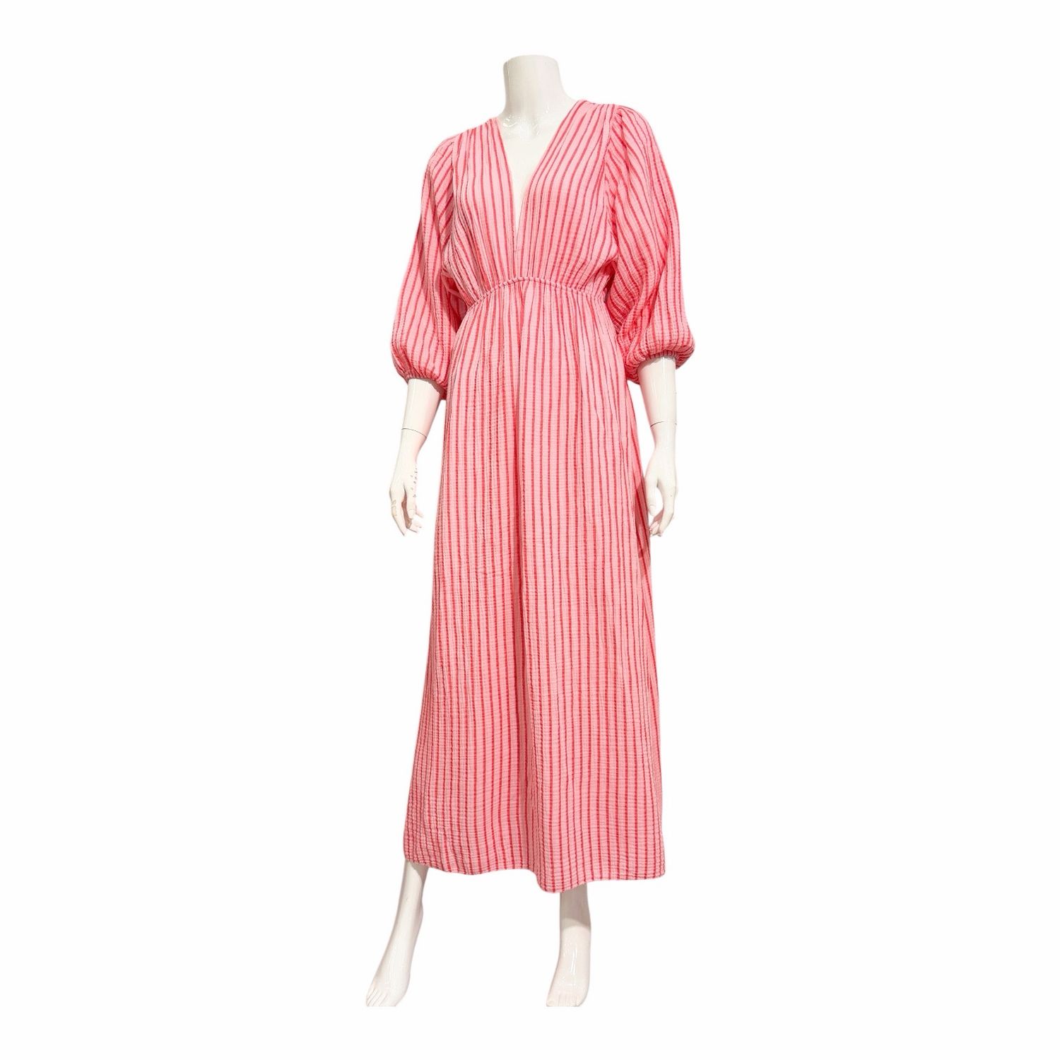 84642 feminines Stripe Kleid red pink MARTA DU CHATEAU