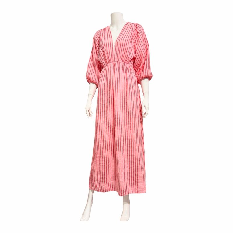 84642 feminines Stripe Kleid red pink MARTA DU CHATEAU 84642 feminines Stripe Kleid red pink MARTA DU CHATEAU