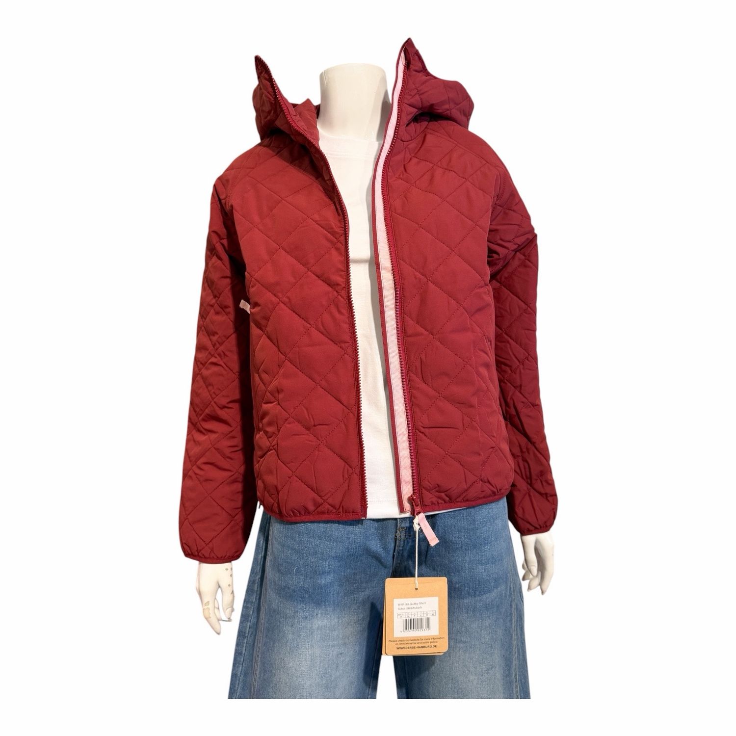QUILTBY SHORT leichte Steppjacke rhubarb - weinrot DERBE QUILTBY SHORT leichte Steppjacke rhubarb - weinrot DERBE