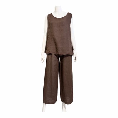 258917 Leinentop mit rückwärtiger Knopfleiste mocha MARTA DU CHATEAU 258917 Leinentop mit rückwärtiger Knopfleiste mocha MARTA DU CHATEAU