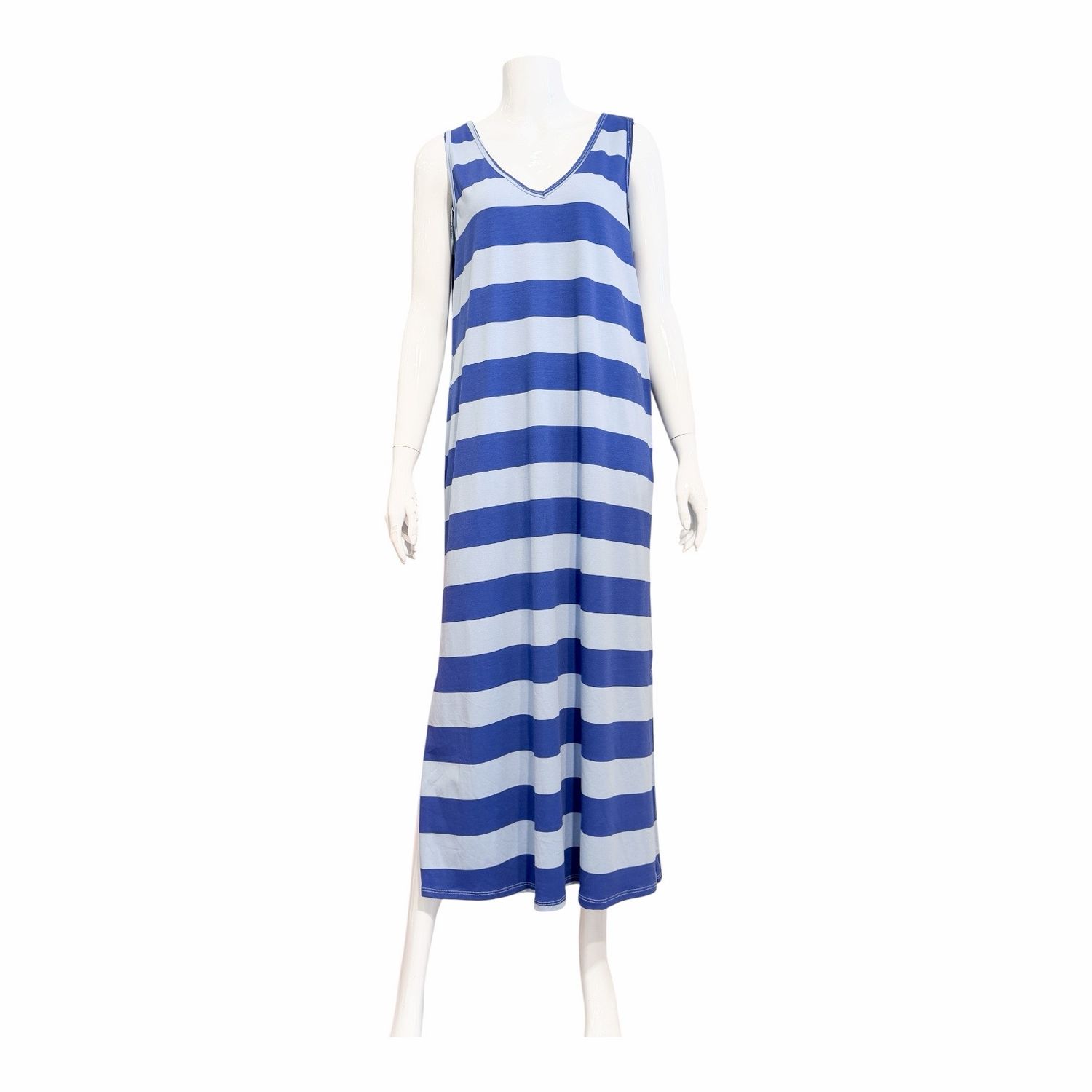 01888 Sommerliches luftiges Stripekleid kobalt bleu BODY TOUCH 01888 Sommerliches luftiges Stripekleid kobalt bleu BODY TOUCH