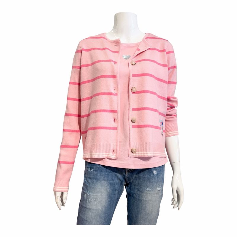 266308 Cardigan rose gestreift FRIEDA&FREDDIES 266308 Cardigan rose gestreift FRIEDA&FREDDIES