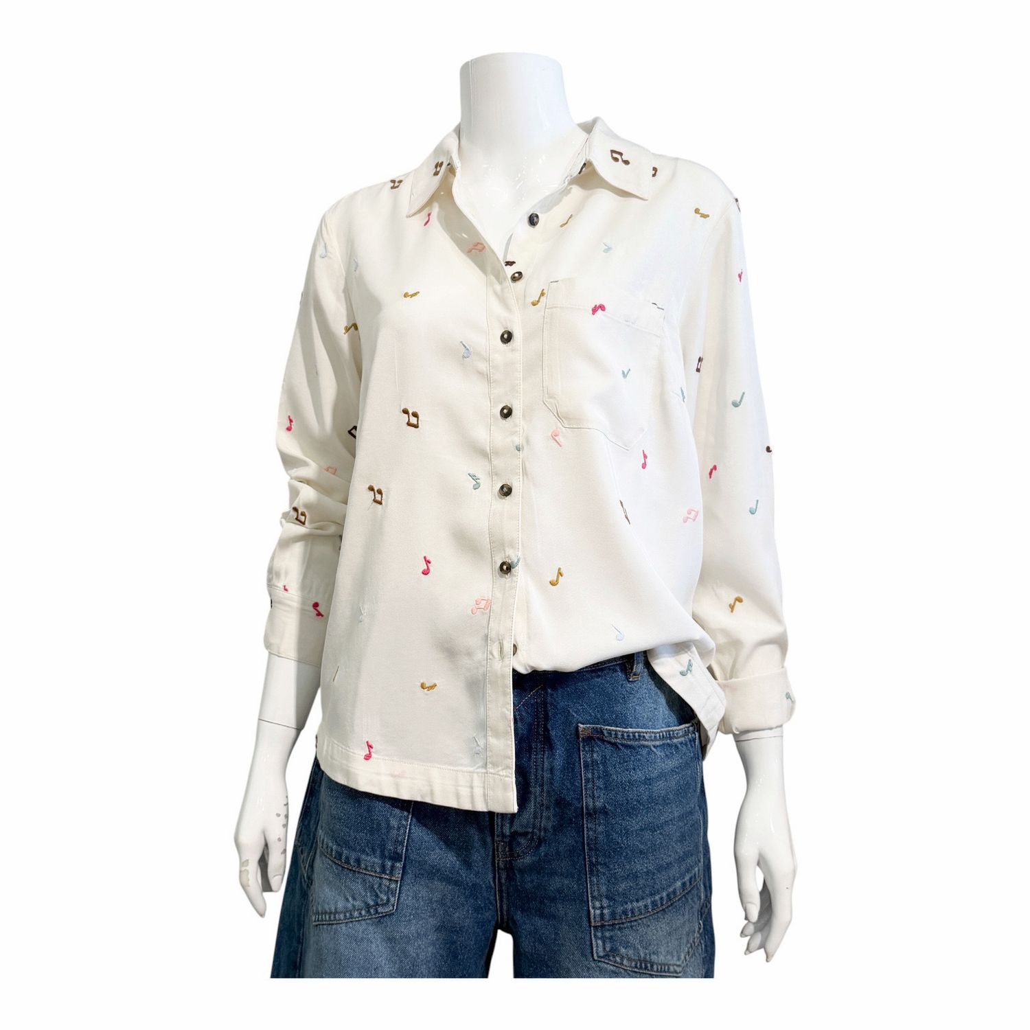446999 Libby Bluse mit bunten Noten WHITE STUFF 446999 Libby Bluse mit bunten Noten WHITE STUFF