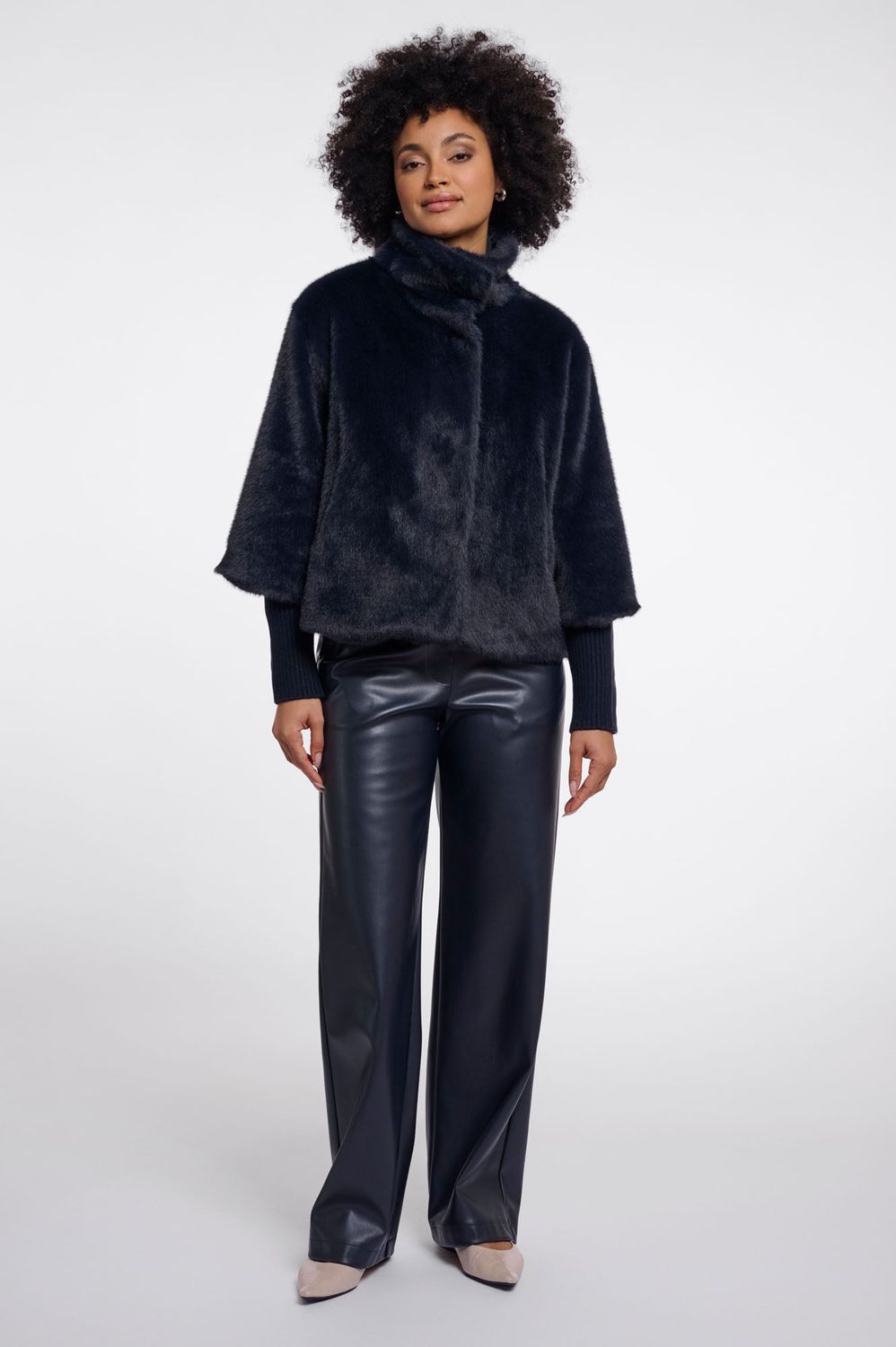 Nesrin Fake Fur Jacke navy RINO&PELLE Nesrin Fake Fur Jacke navy RINO&PELLE