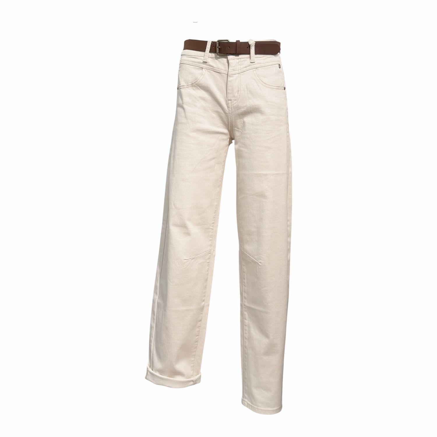 SRB5156A KORINE & belt Barreljeans twill ecru RED BUTTON Herbst