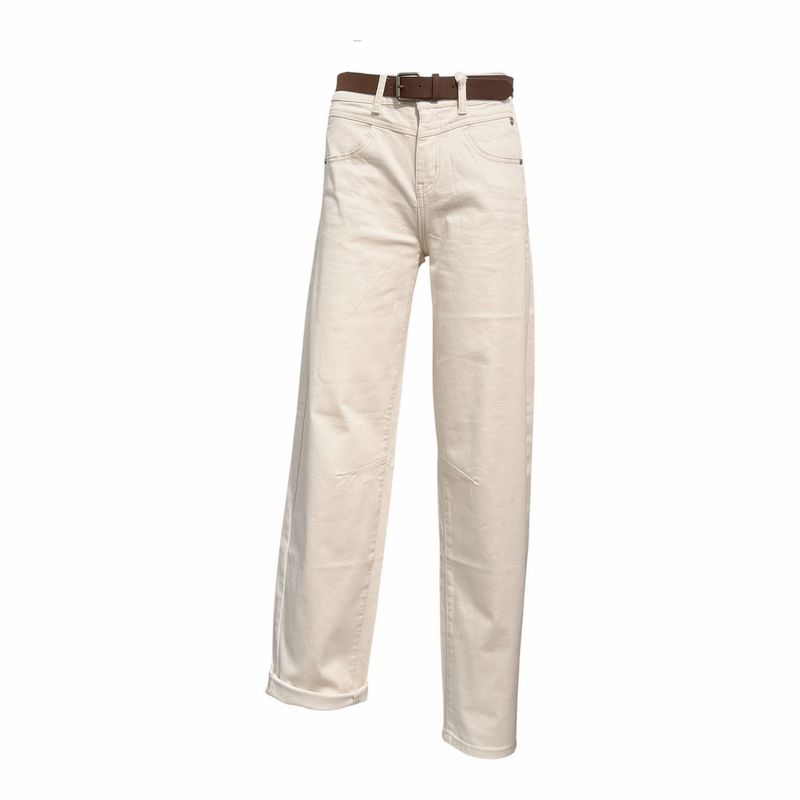 SRB5156A KORINE & belt Barreljeans twill ecru RED BUTTON Herbst SRB5156A KORINE & belt Barreljeans twill ecru RED BUTTON Herbst