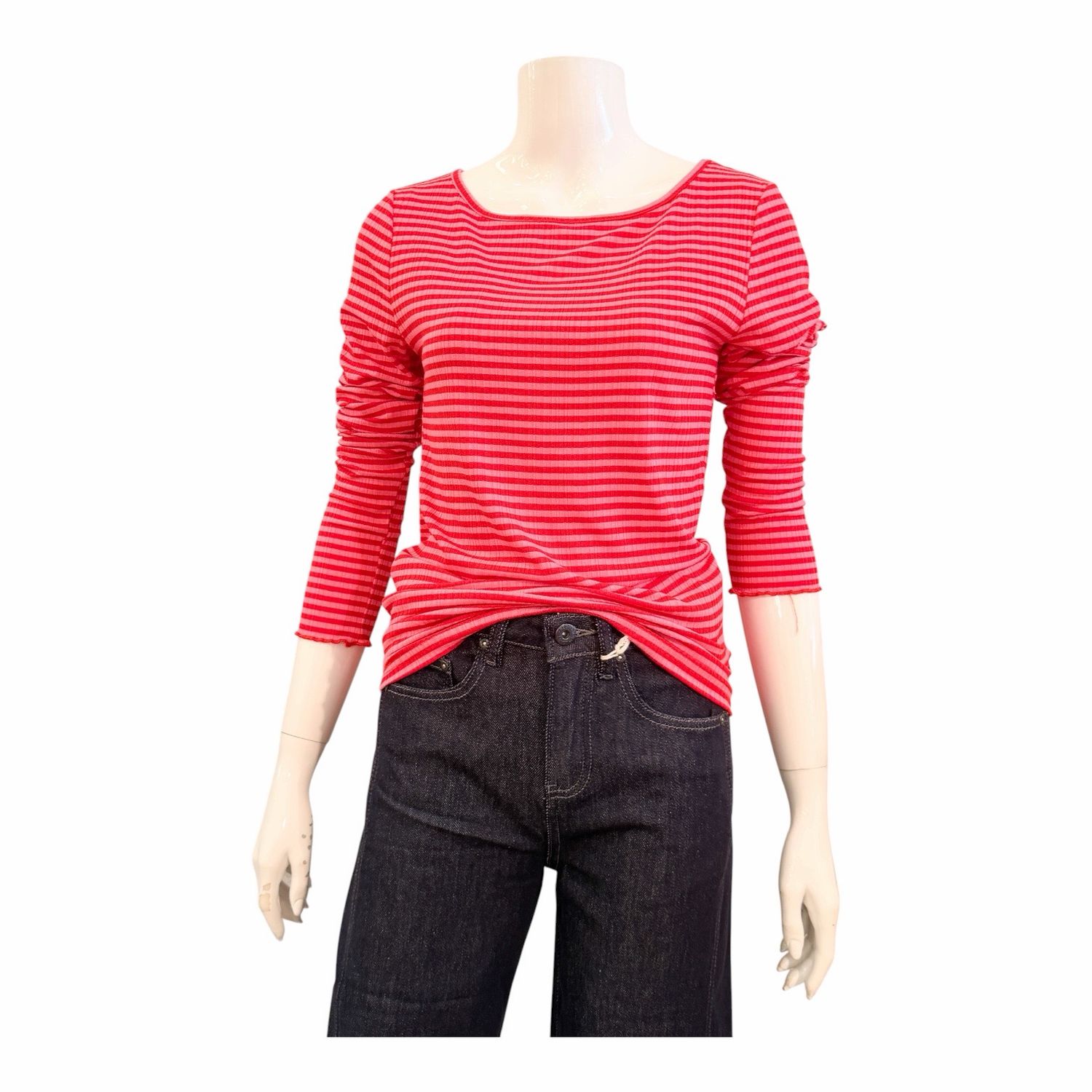 IHCELLA Langarm-Shirt Stripe berry rot rose ICHI