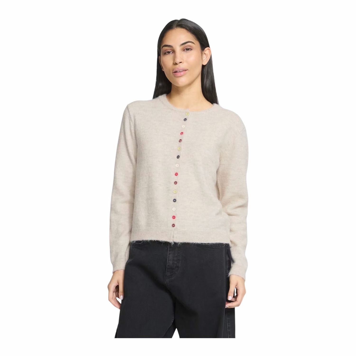 IHFANNI Cardigan birch melange ICHI IHFANNI Cardigan birch melange ICHI
