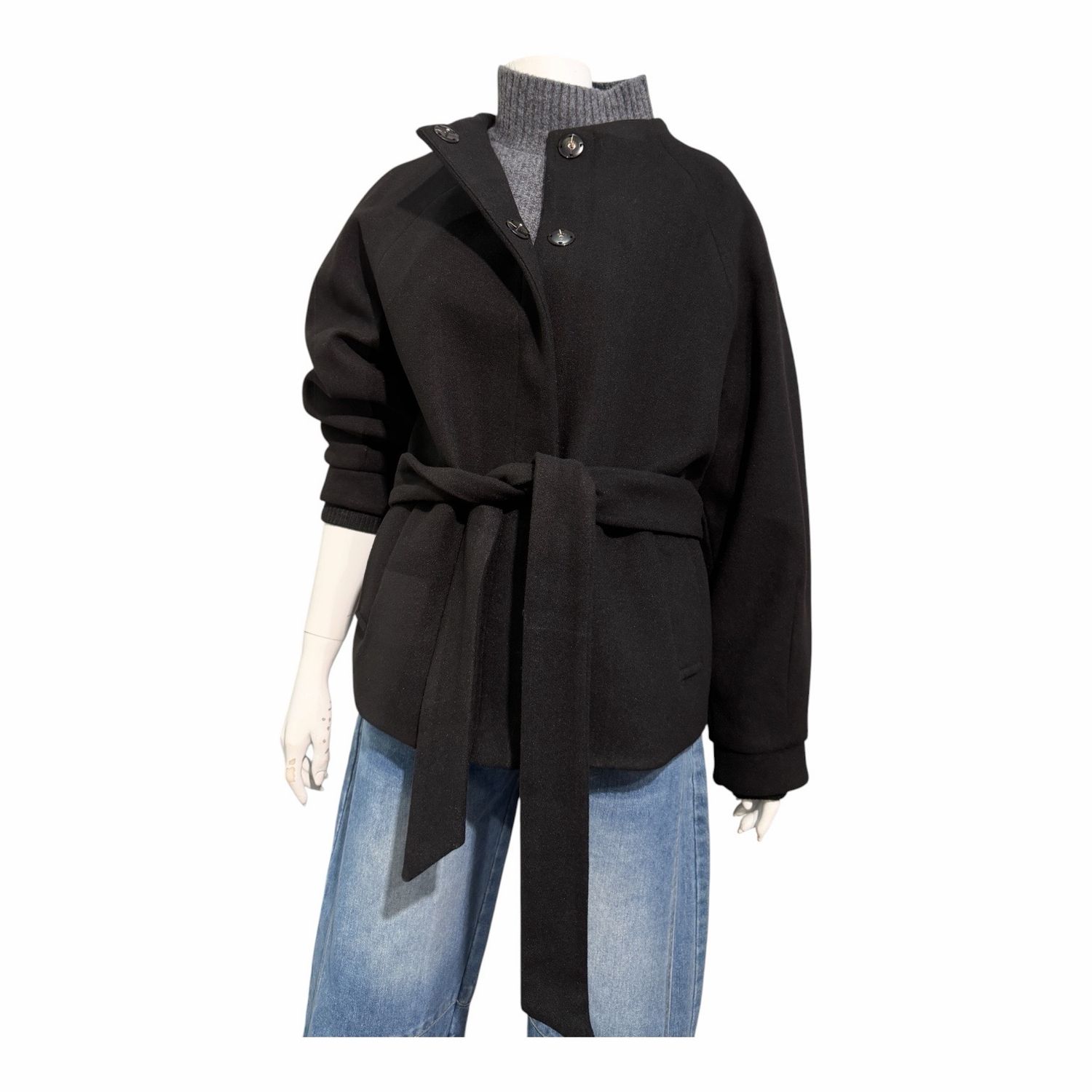 CORNELIA Kurzjacke mit Strickärmelschauben black RINO&PELLE CORNELIA Kurzjacke mit Strickärmelschauben black RINO&PELLE