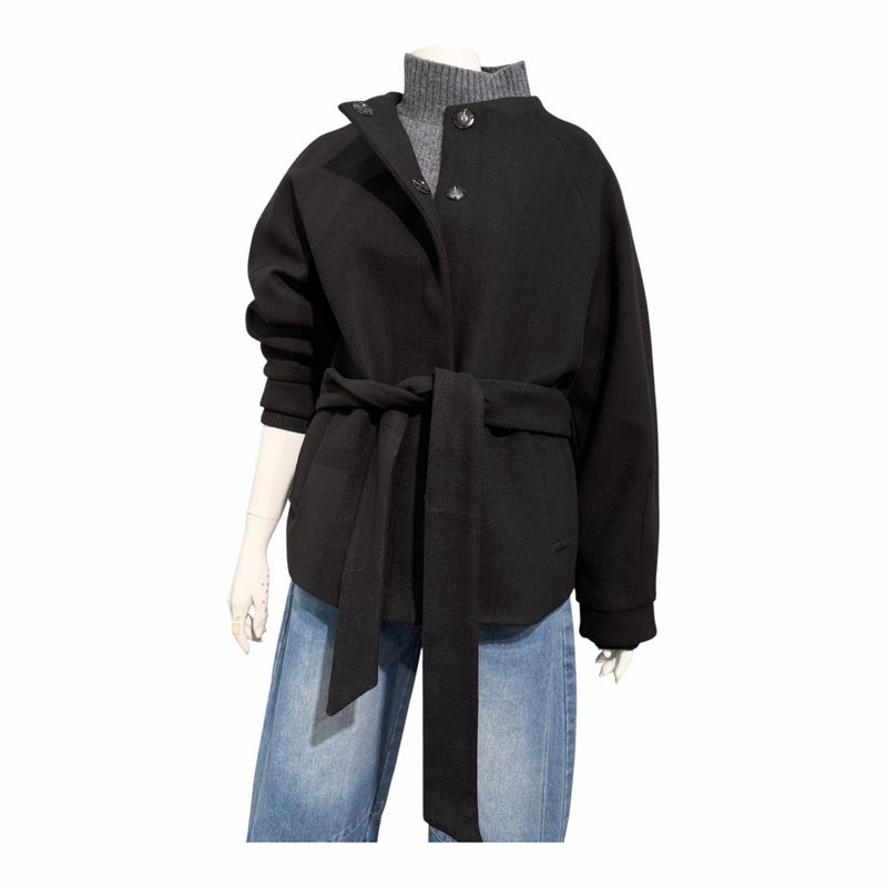 CORNELIA Kurzjacke mit Strickärmelschauben black RINO&PELLE CORNELIA Kurzjacke mit Strickärmelschauben black RINO&PELLE