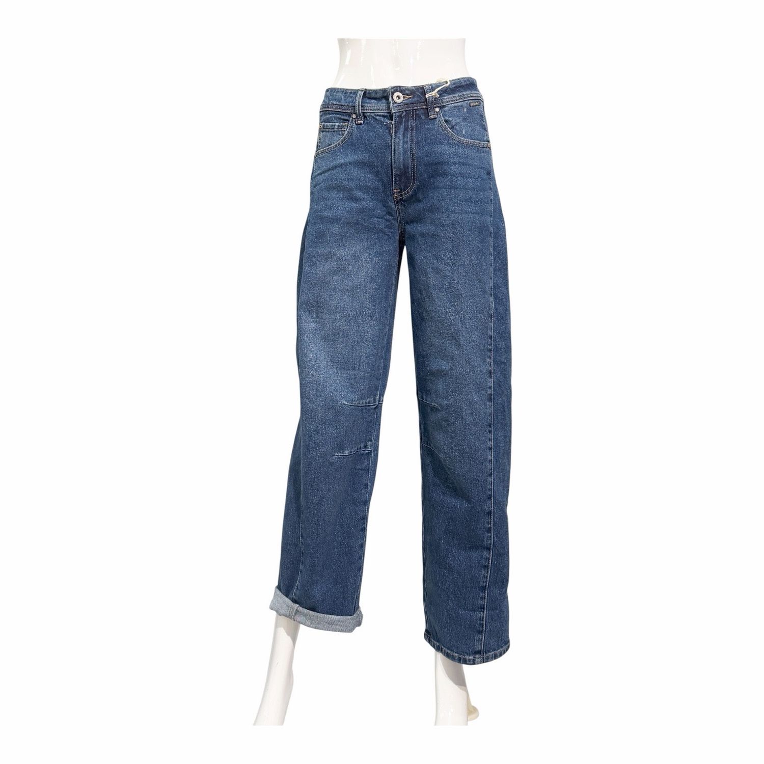 SRB5130 CAYLA Barrel Jeans mid stone used RED BUTTON fällt gut aus SRB5130 CAYLA Barrel Jeans mid stone used RED BUTTON fällt gut aus
