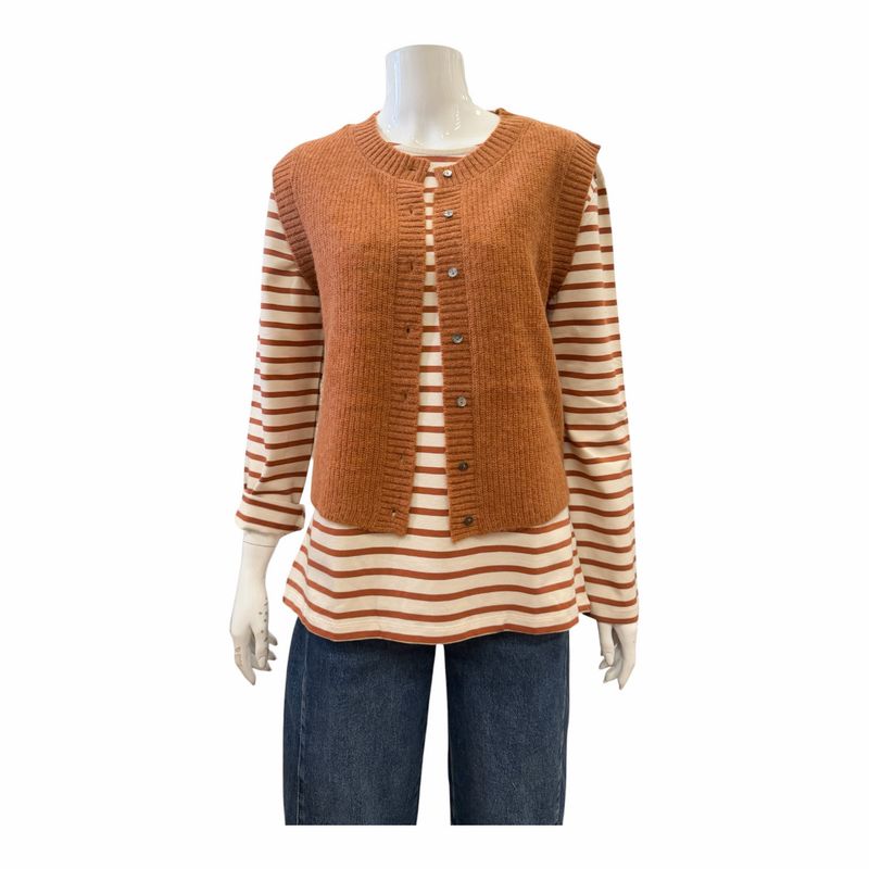 51790 federleichte Strickweste caramel THE SHIRT PROJECT 51790 federleichte Strickweste caramel THE SHIRT PROJECT