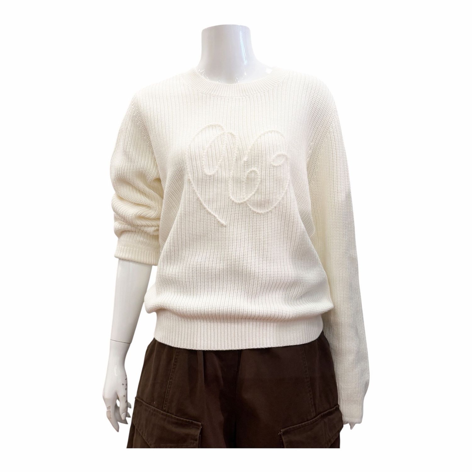 SRB5139 RIB bestickter Pullover offwhite RED BUTTON SRB5139 RIB bestickter Pullover offwhite RED BUTTON