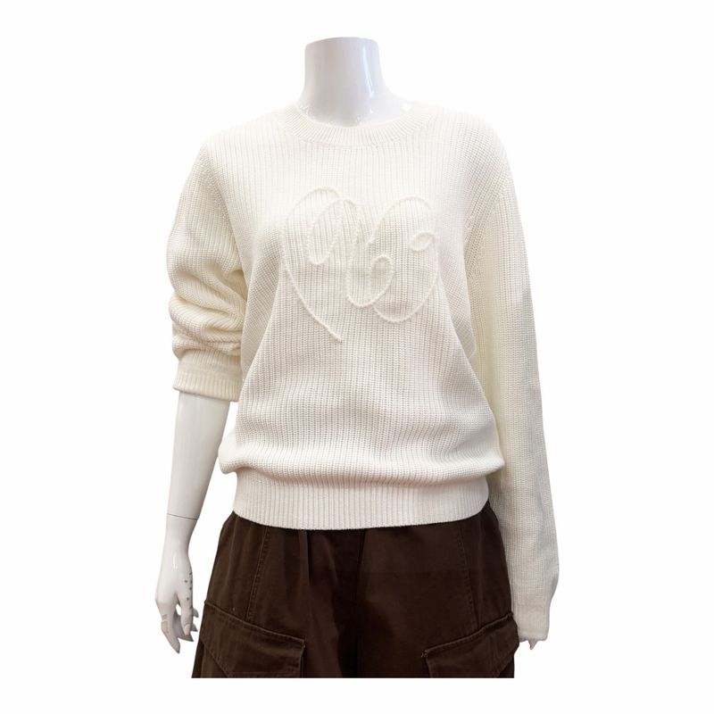 SRB5139 RIB bestickter Pullover offwhite RED BUTTON SRB5139 RIB bestickter Pullover offwhite RED BUTTON