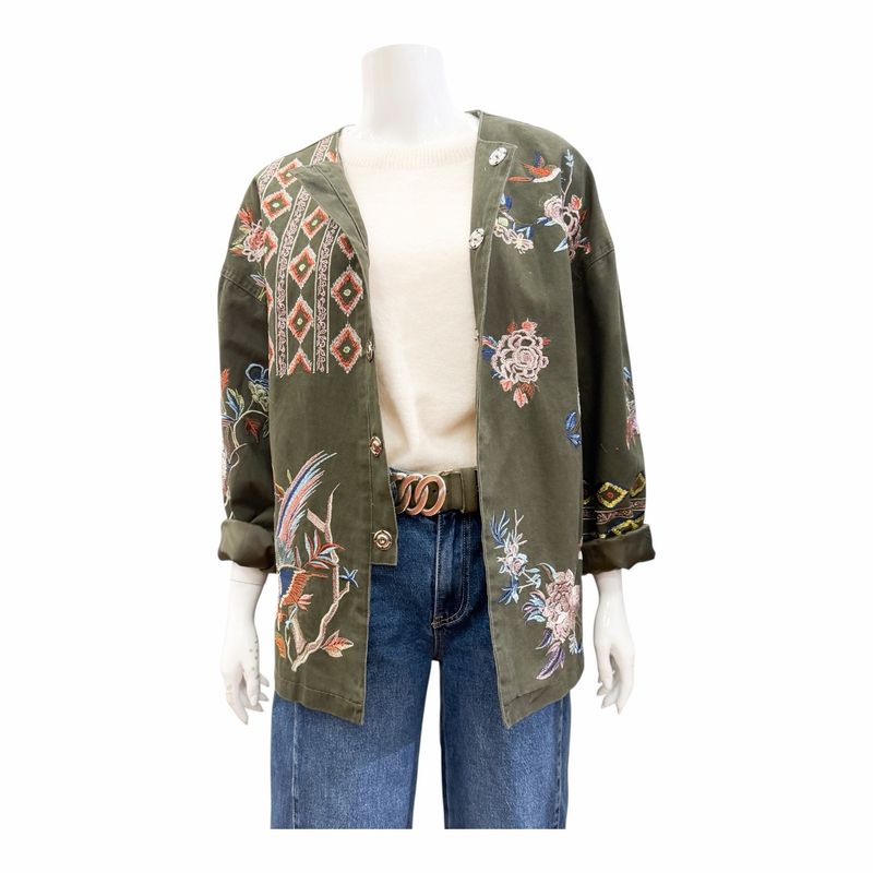 NOA bestickte legere BW Jacke army green AMAZE NOA bestickte legere BW Jacke army green AMAZE