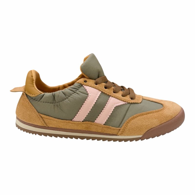 6626 federleichter Vintage Sneaker khaki, sand, rose - eine Größe größer kaufen 6626 federleichter Vintage Sneaker khaki, sand, rose - eine Größe größer kaufen
