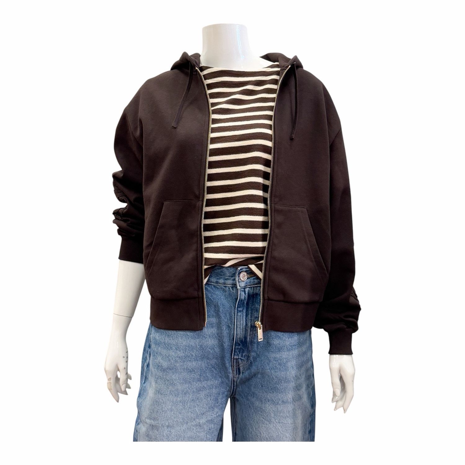 PIZO kuschelige Sweatjacke mit Stickerei coffee RINO&PELLE PIZO kuschelige Sweatjacke mit Stickerei coffee RINO&PELLE
