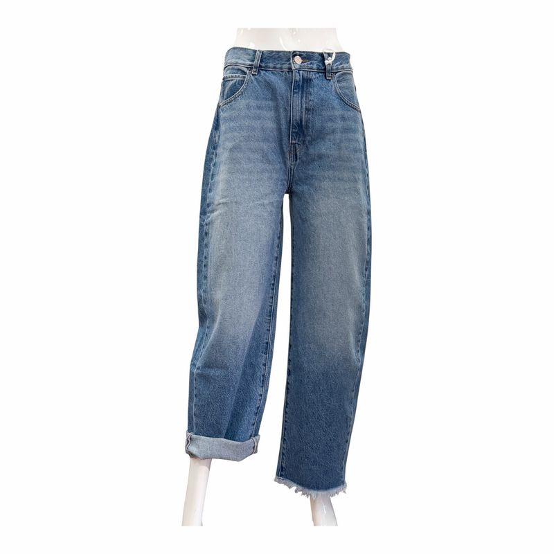 51843 wieder eine coole Barrel Jeans blue denim mit Fransenabschluß THE SHIRT PROJECT 51843 wieder eine coole Barrel Jeans blue denim mit Fransenabschluß THE SHIRT PROJECT