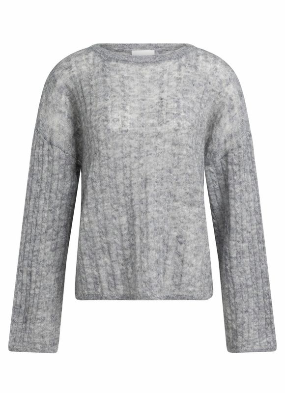 01-000628 Oversize Pullover mit Kashmir medium grey mel. YAYA 01-000628 Oversize Pullover mit Kashmir medium grey mel. YAYA