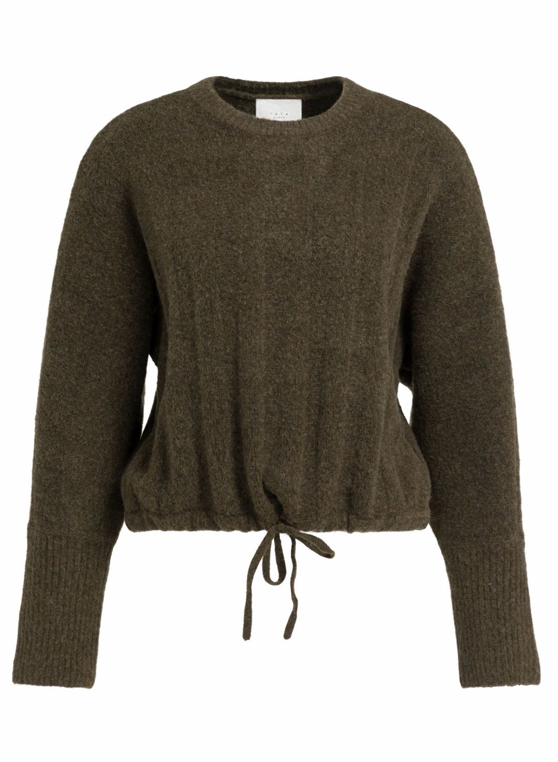 01-000631 Pullover mit Fledermausärmeln und Kordelzug slate black brown YAYA 01-000631 Pullover mit Fledermausärmeln und Kordelzug slate black brown YAYA