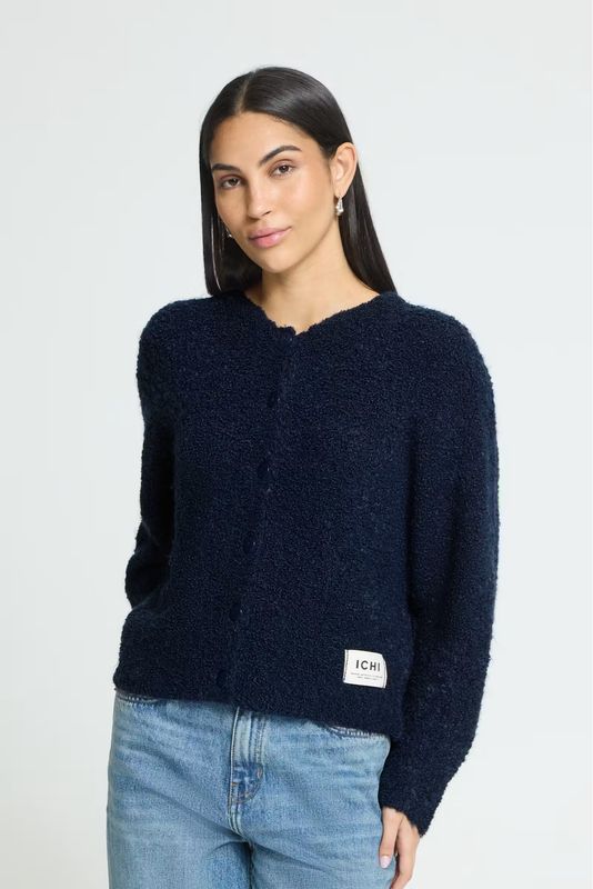 IHSARISA weicher Cardigan navy ICHI