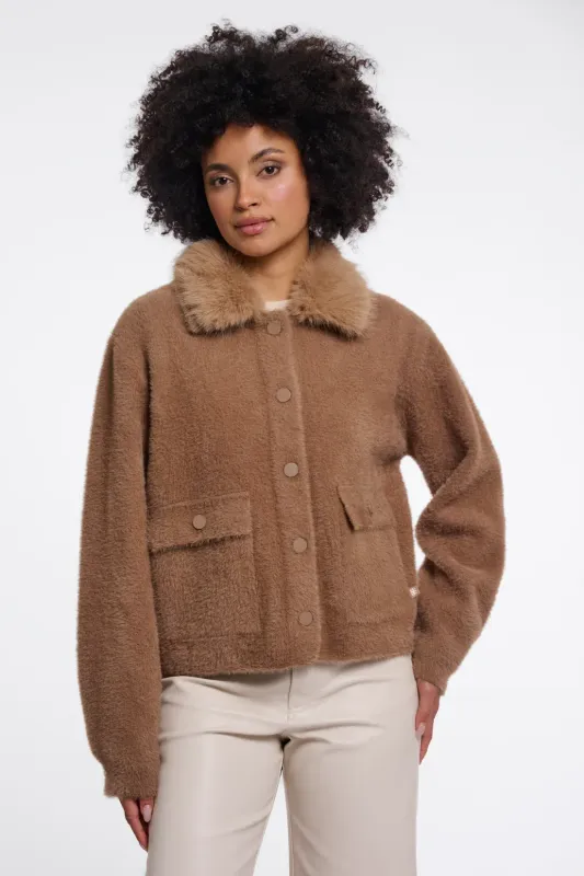 NIA Kuscheljacke mit abnehmbaren Kragen toast RINO&PELLE NIA Kuscheljacke mit abnehmbaren Kragen toast RINO&PELLE
