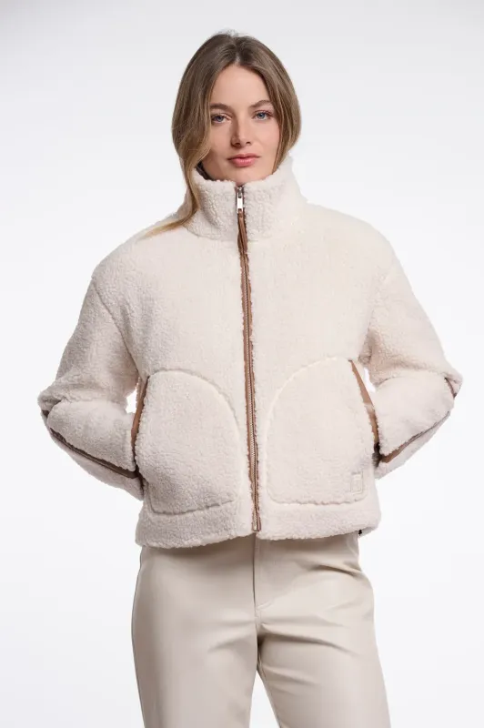 JAYDEE sportliche Jacke in Teddyoptik birch RINO&PELLE JAYDEE sportliche Jacke in Teddyoptik birch RINO&PELLE