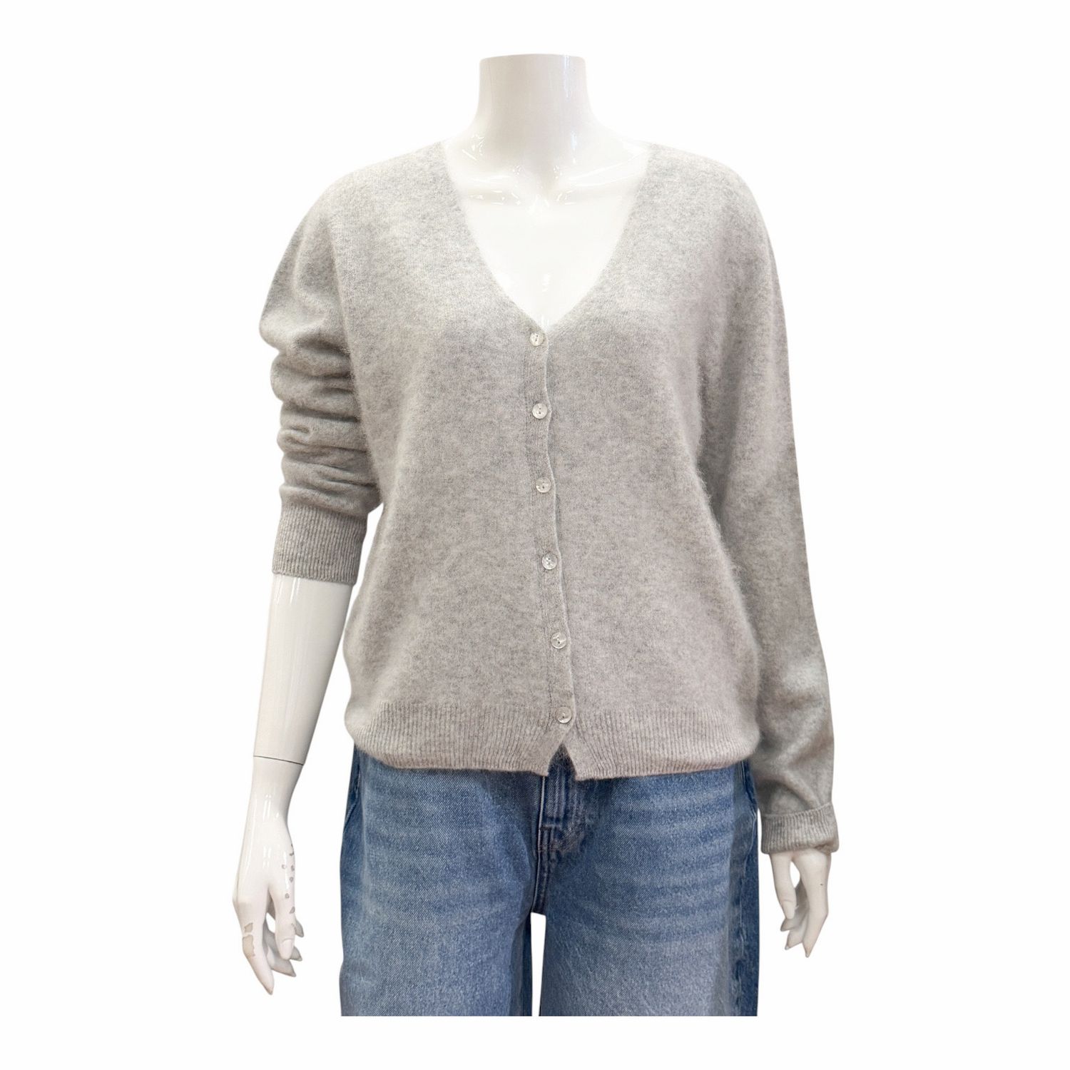 LJ6535 Cardigan mir Seide und Cashmere light grey ORICE LJ6535 Cardigan mir Seide und Cashmere light grey ORICE