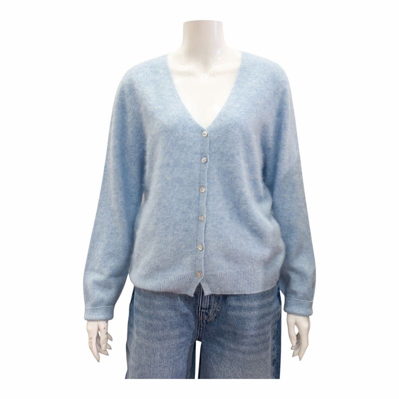 LJ6535 Cardigan mir Seide und Cashmere sky blue ORICE LJ6535 Cardigan mir Seide und Cashmere sky blue ORICE