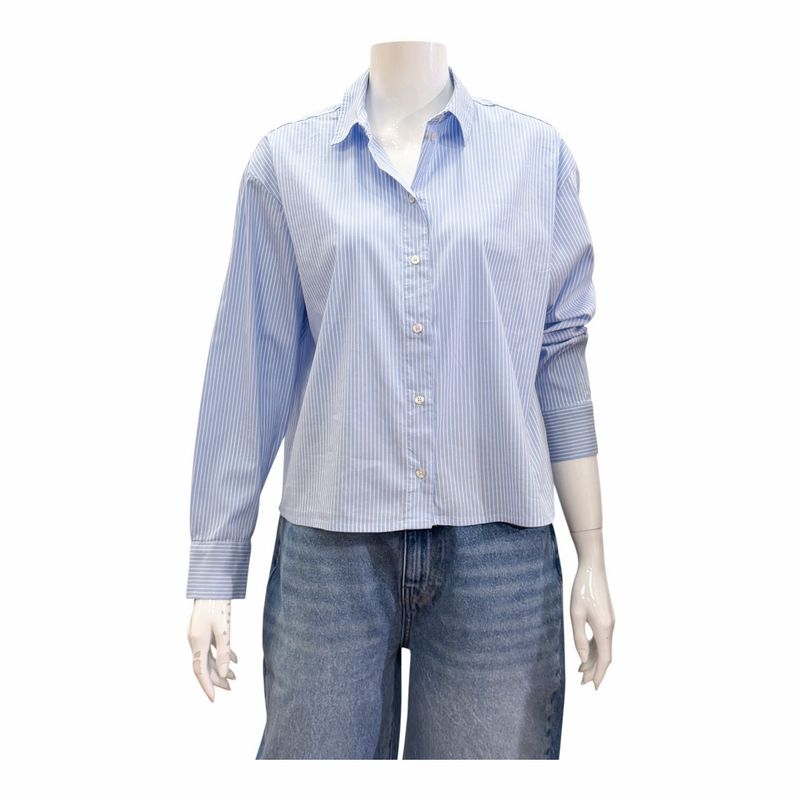 9084-158073 Hemdbluse white bleu stripe EMILY VAN DEN BERGH 9084-158073 Hemdbluse white bleu stripe EMILY VAN DEN BERGH