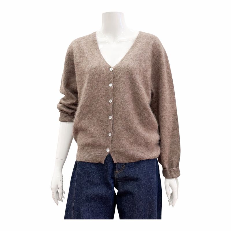 LJ6535 Cardigan mir Seide und Cashmere taupe ORICE