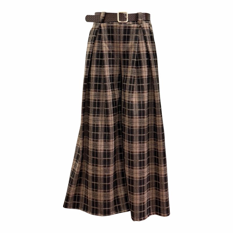 760540 Hose mit Bundfalten und weitem Bein beige braun schwarz BODY TOUCH