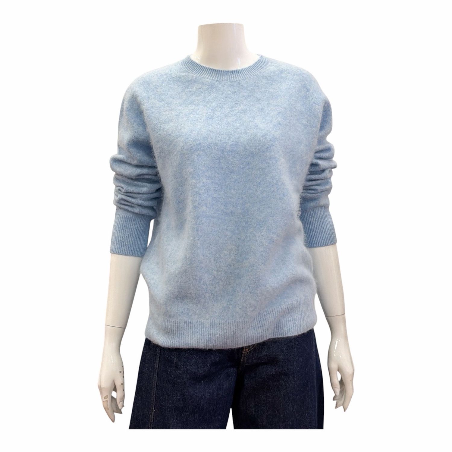 LJ6531 Pullover mir Seide und Cashmere bleu ORICE