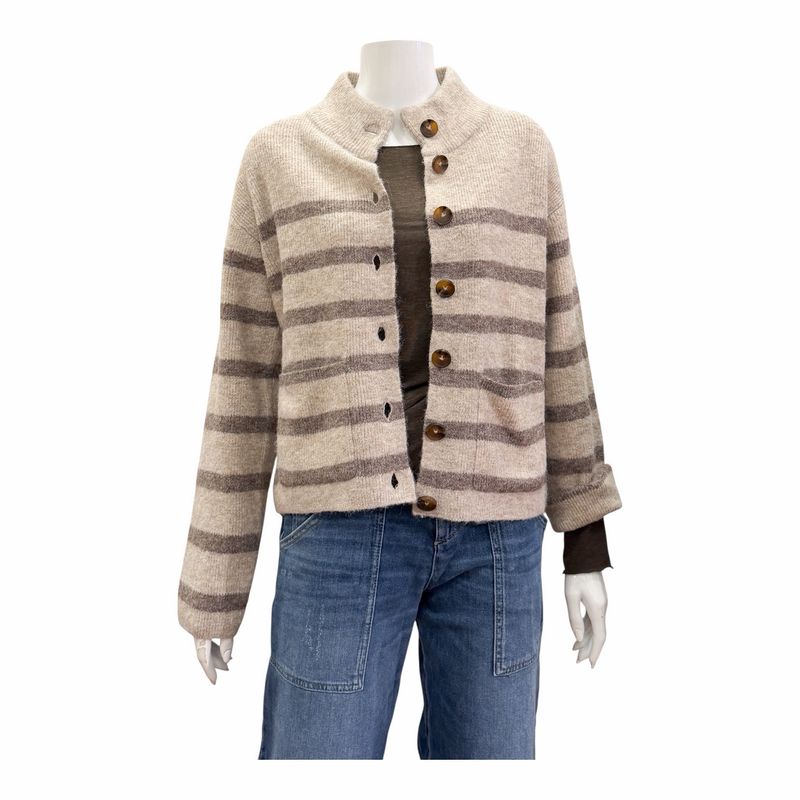 446727 MARGOT Cardigan natur braun meliert WHITE STUFF - ohne Wolle