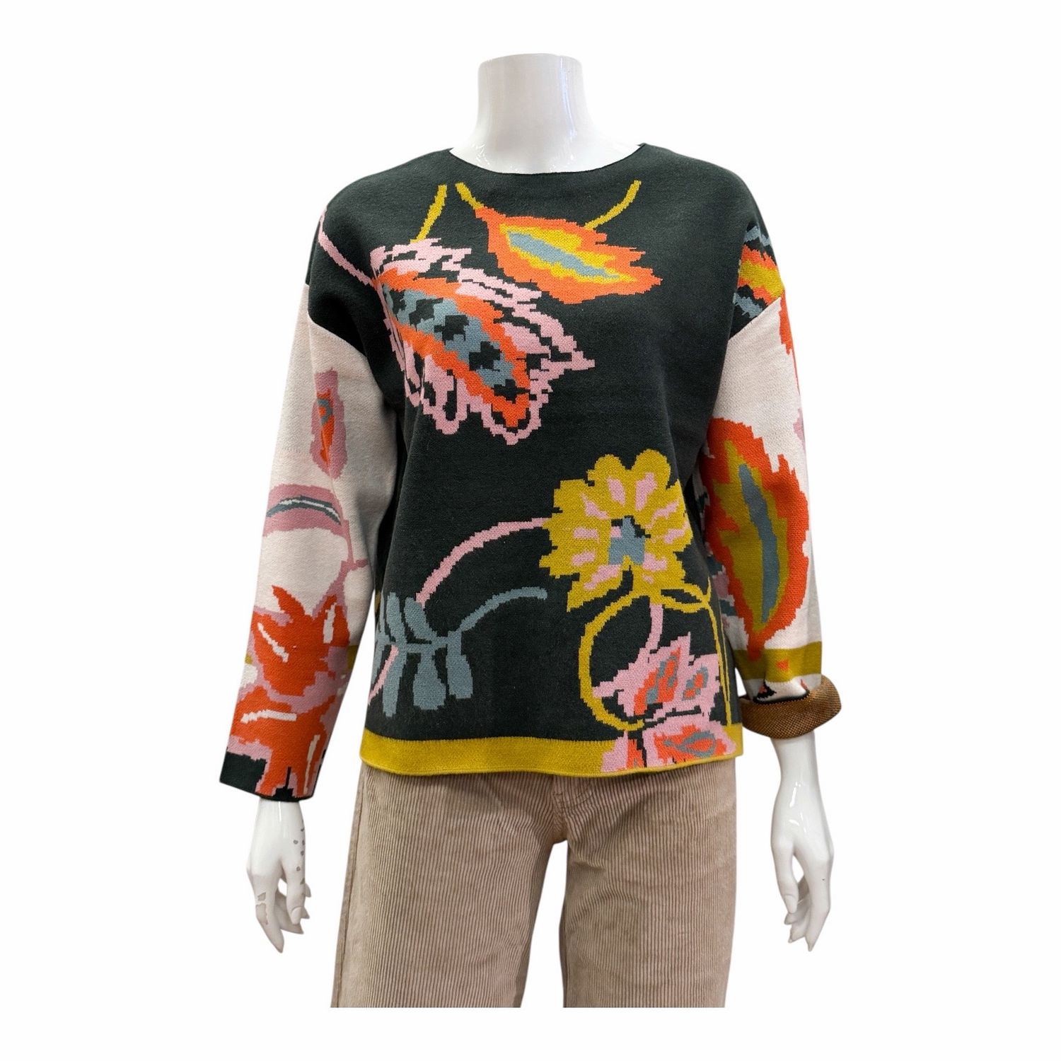 FABIA floral weicher Viscose Mix Pullover WHITE STUFF
