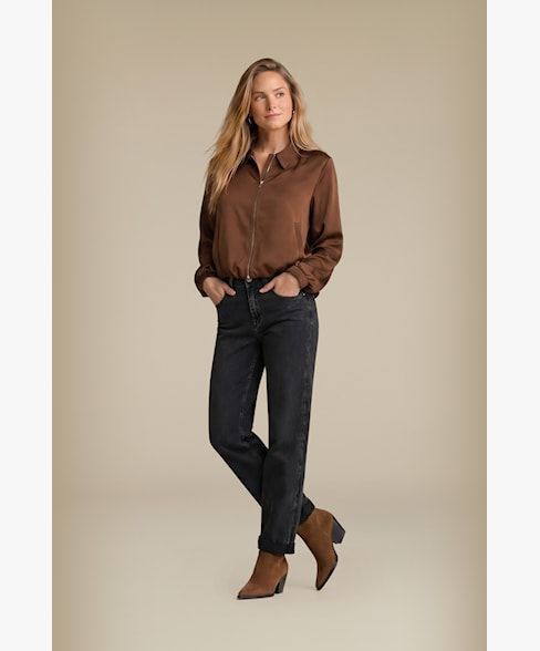 SRB4995 CAITLINA Side patch black denim 29 er Länge RED BUTTON - eine Größe kleiner kaufen