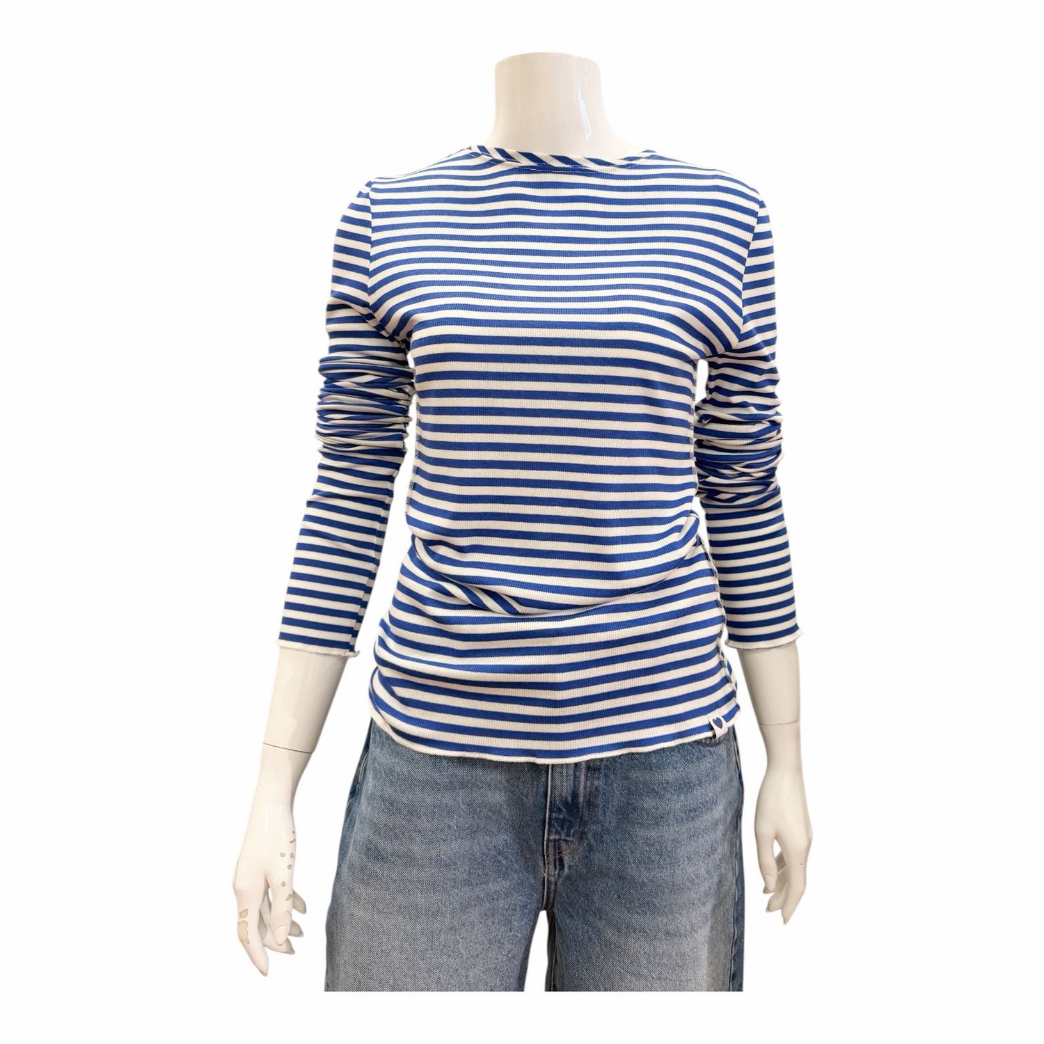 51928 Turtekneck Unterziehshirt offwhite bright blue THE SHIRT PROJECT
