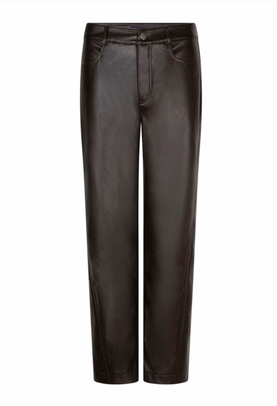 SRB5079 CAITLINA Faux leather espresso RED BUTTON - fällt normal aus