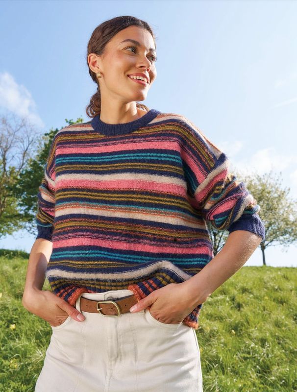 446750 Florence kuscheliger Stripe Pullover navy mlt 446750 Florence kuscheliger Stripe Pullover navy mlt