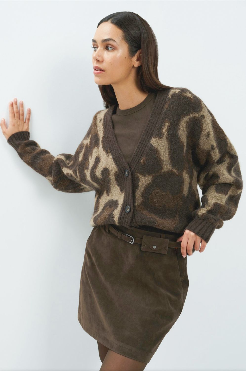 01-010182-610 Strickcardigan mit Muster und Fledermausärmeln cocoa brown YAYA 01-010182-610 Strickcardigan mit Muster und Fledermausärmeln cocoa brown YAYA