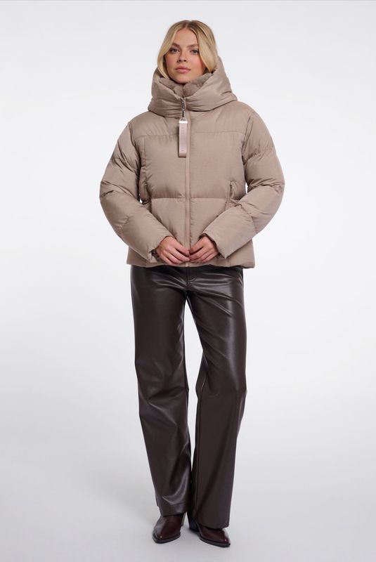 JONI verkürzte Steppjacke mocha latte RINO&PELLE