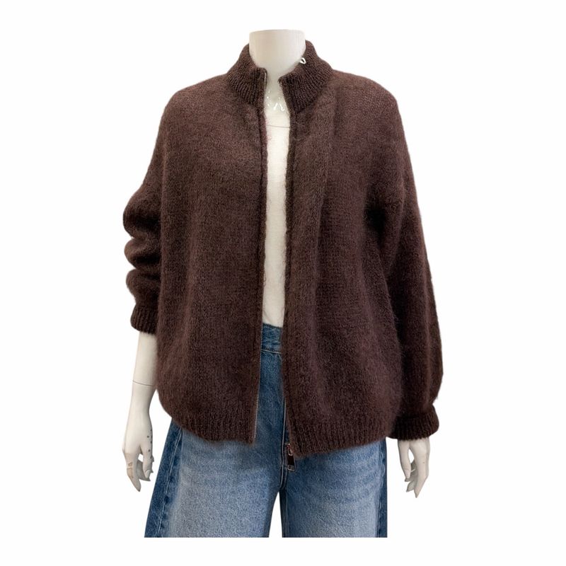 PAP21 KID MOHAIR Cardigan  espresso BODY TOUCH