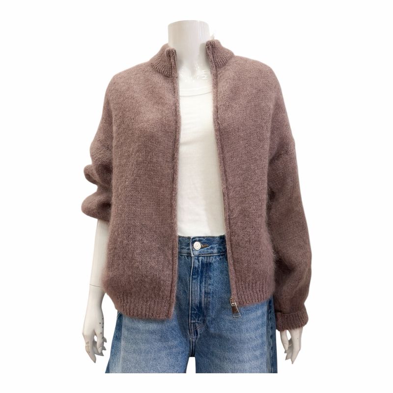 PAP21 KID MOHAIR Cardigan  taupe BODY TOUCH