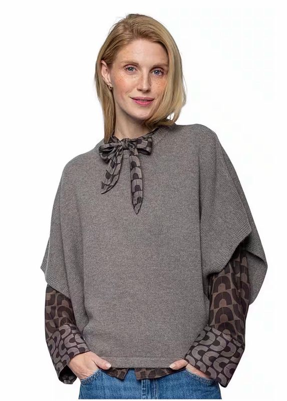 1656 taupe Pullover 100% Wolle EMILY VAN DEN BERGH