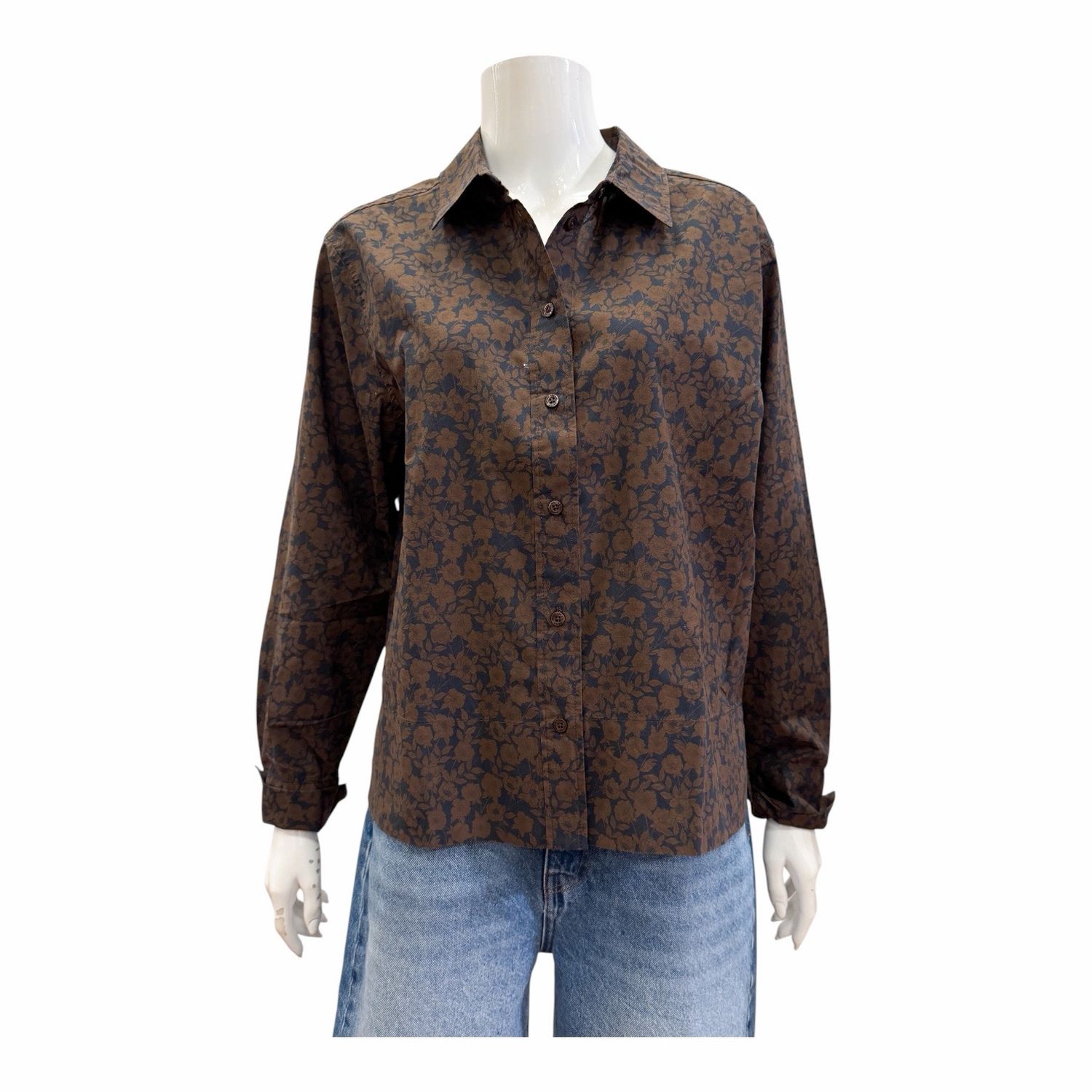 9141-158980 Hemdbluse dark jeans choco EMILY VAN DEN BERGH 9141-158980 Hemdbluse dark jeans choco EMILY VAN DEN BERGH