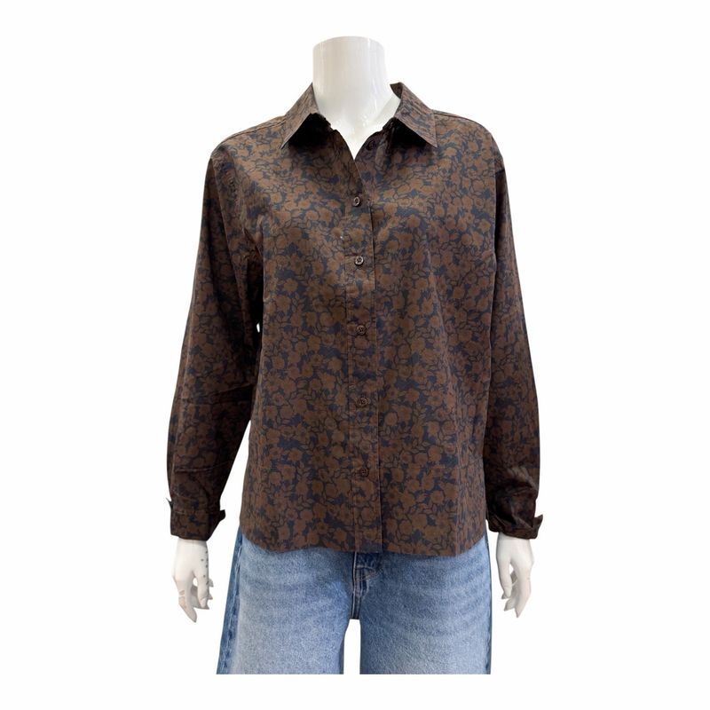 9141-158980 Hemdbluse dark jeans choco EMILY VAN DEN BERGH 9141-158980 Hemdbluse dark jeans choco EMILY VAN DEN BERGH