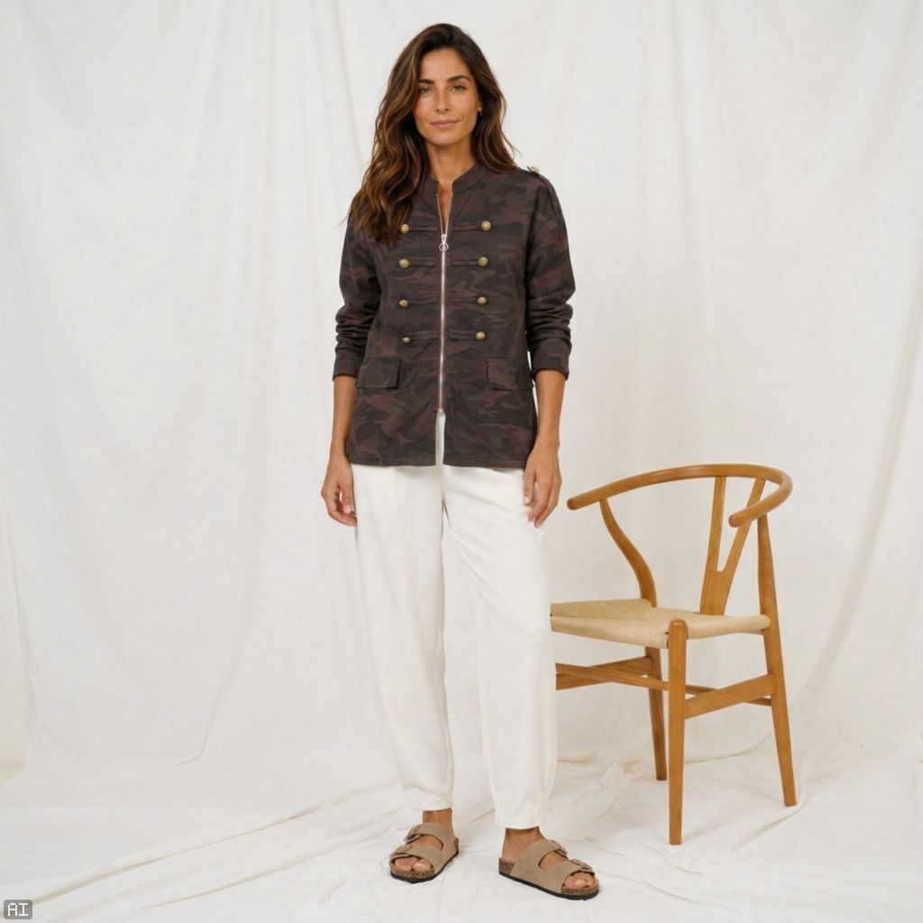 22322 SOLSTICE trendige Camouflagejacke MARTA DU CHATEAU 22322 SOLSTICE trendige Camouflagejacke MARTA DU CHATEAU